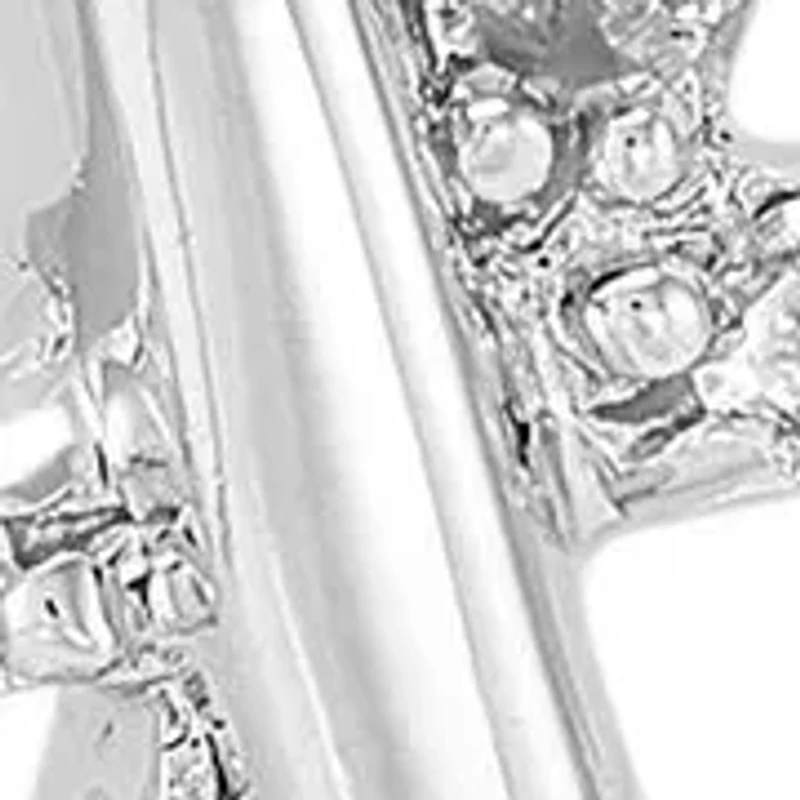 1/4 ct. t.w. Diamond Cross Pendant Necklace with 18" Cable Chain in Sterling Silver