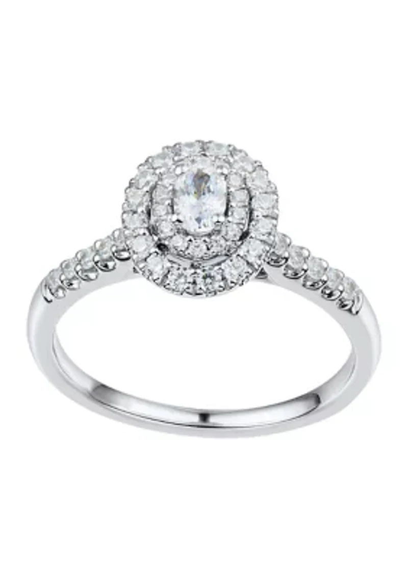 1/2 ct. t.w. Diamond Engagement Ring in 14K White Gold