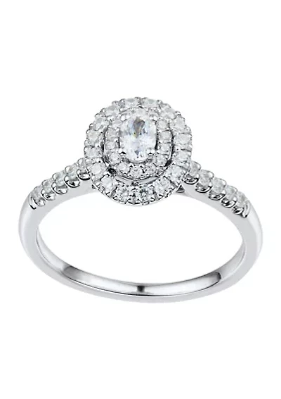 1/2 ct. t.w. Diamond Engagement Ring in 14K White Gold