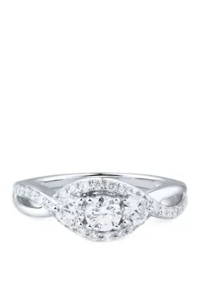 	  1 ct. t.w. Diamond Ring in 14K White Gold 