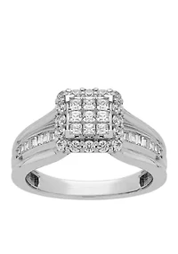 10K White Gold 3/4 c.t. t.w. Diamond Engagement Ring