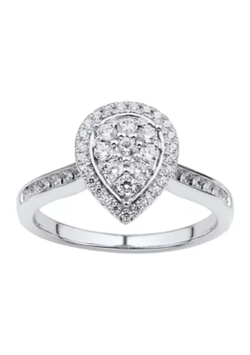 3/8 ct. t.w. Diamond Engagement Ring 10K White Gold