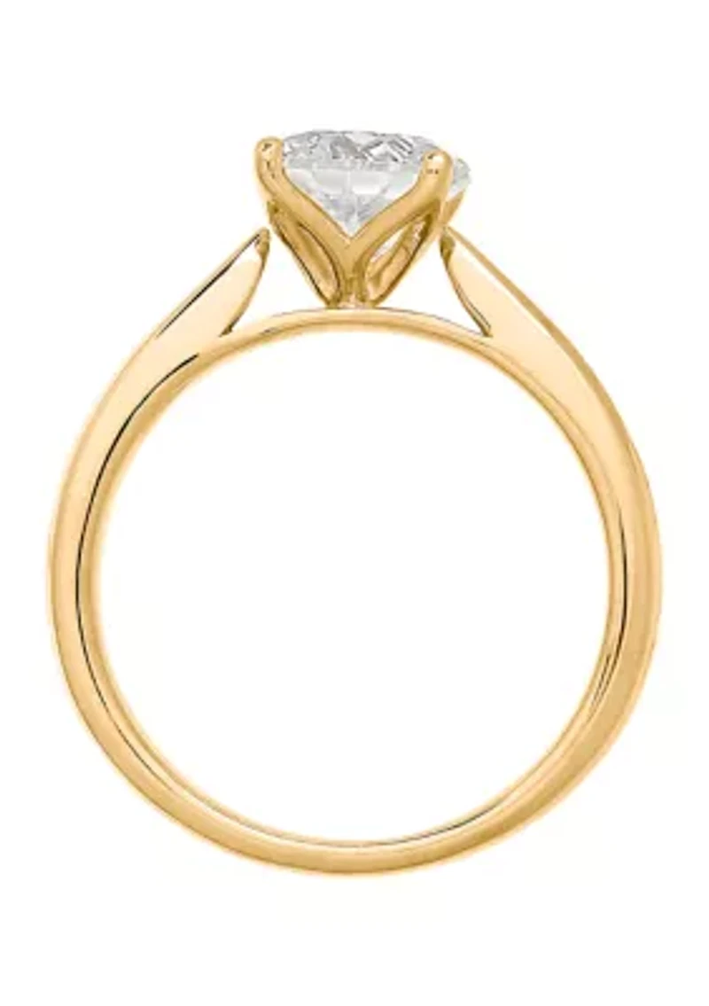 Grown With Love 1 1/2 ct. t.w. Lab Grown Diamond Solitaire Ring in 14K Yellow Gold