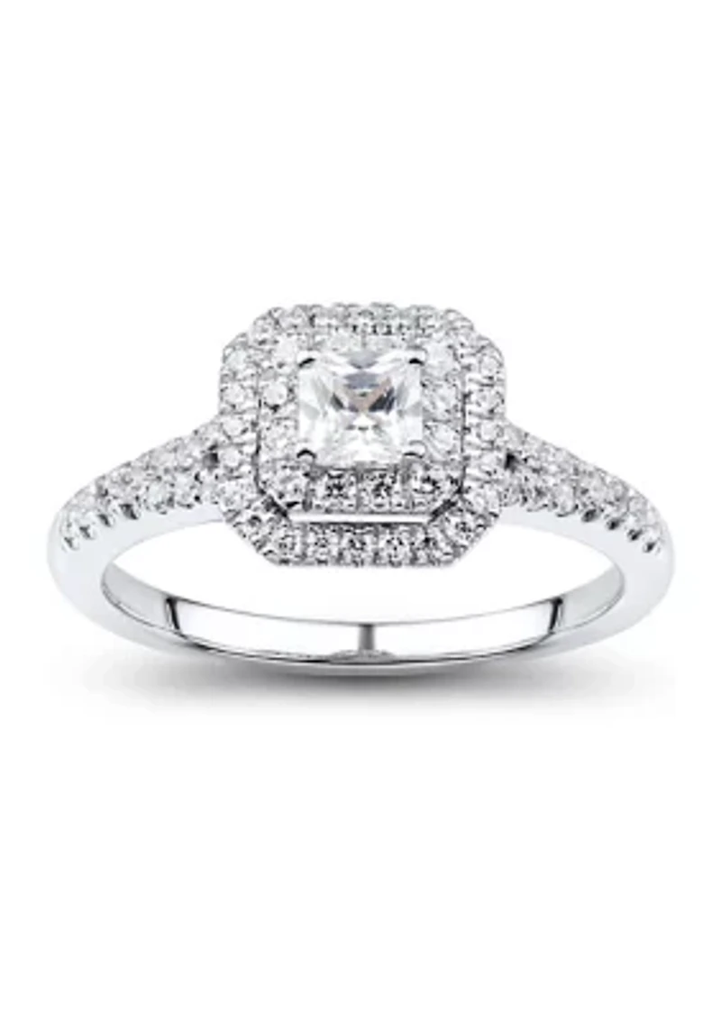 ct. t.w. Diamond Engagement Ring in 14K White Gold
