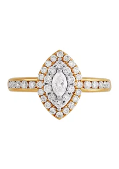 1 ct. t.w. Diamond Ring in 14K Yellow and White Gold