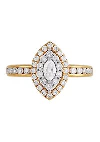 1 ct. t.w. Diamond Ring in 14K Yellow and White Gold