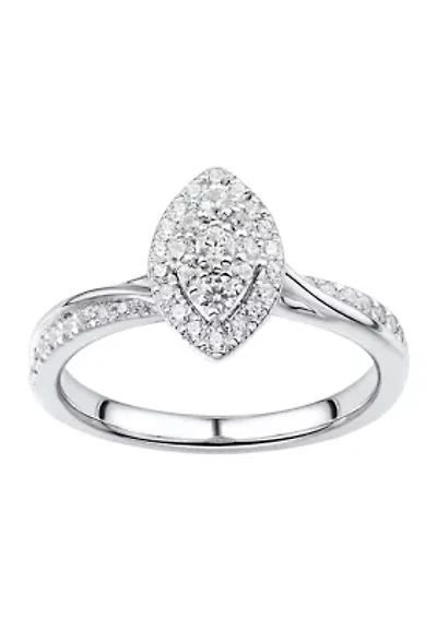 1/2 ct. t.w. Diamond Engagement Ring 10K White Gold