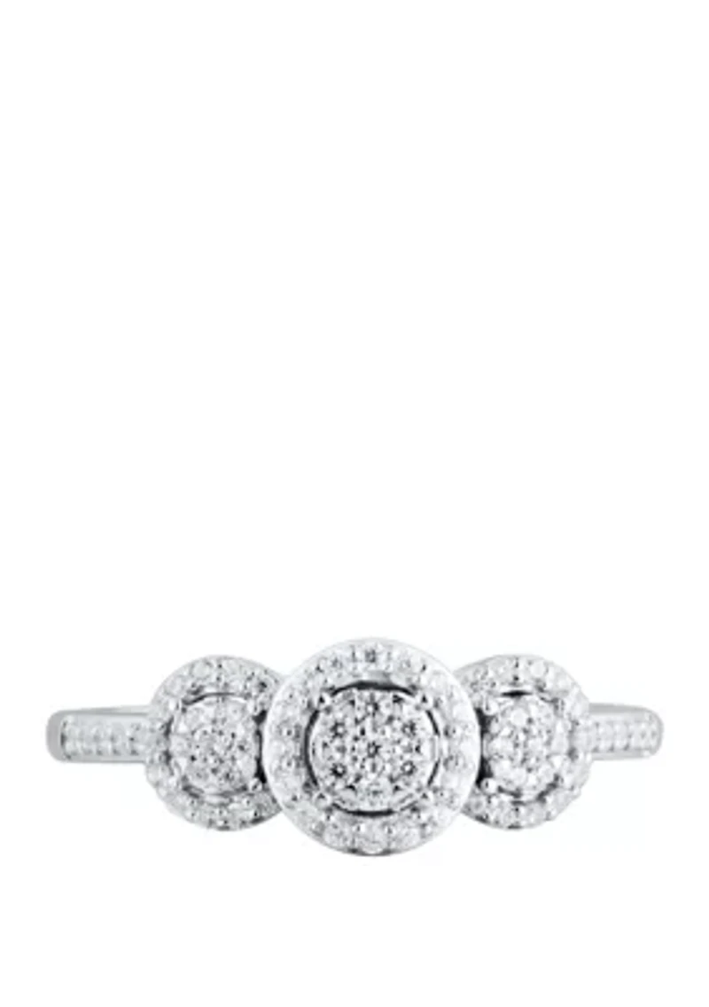 My Forever 1/4 ct. t.w. Diamond Bridal Ring in Sterling Silver 