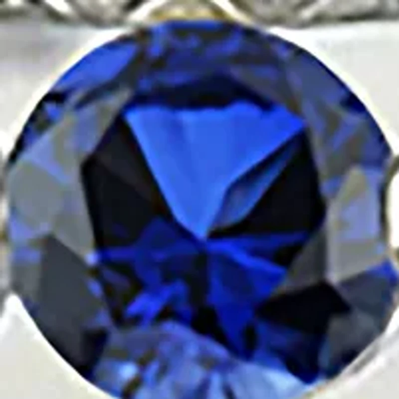 1/4 ct. t.w Diamond and Sapphire Anniversary Ring in 14K White Gold