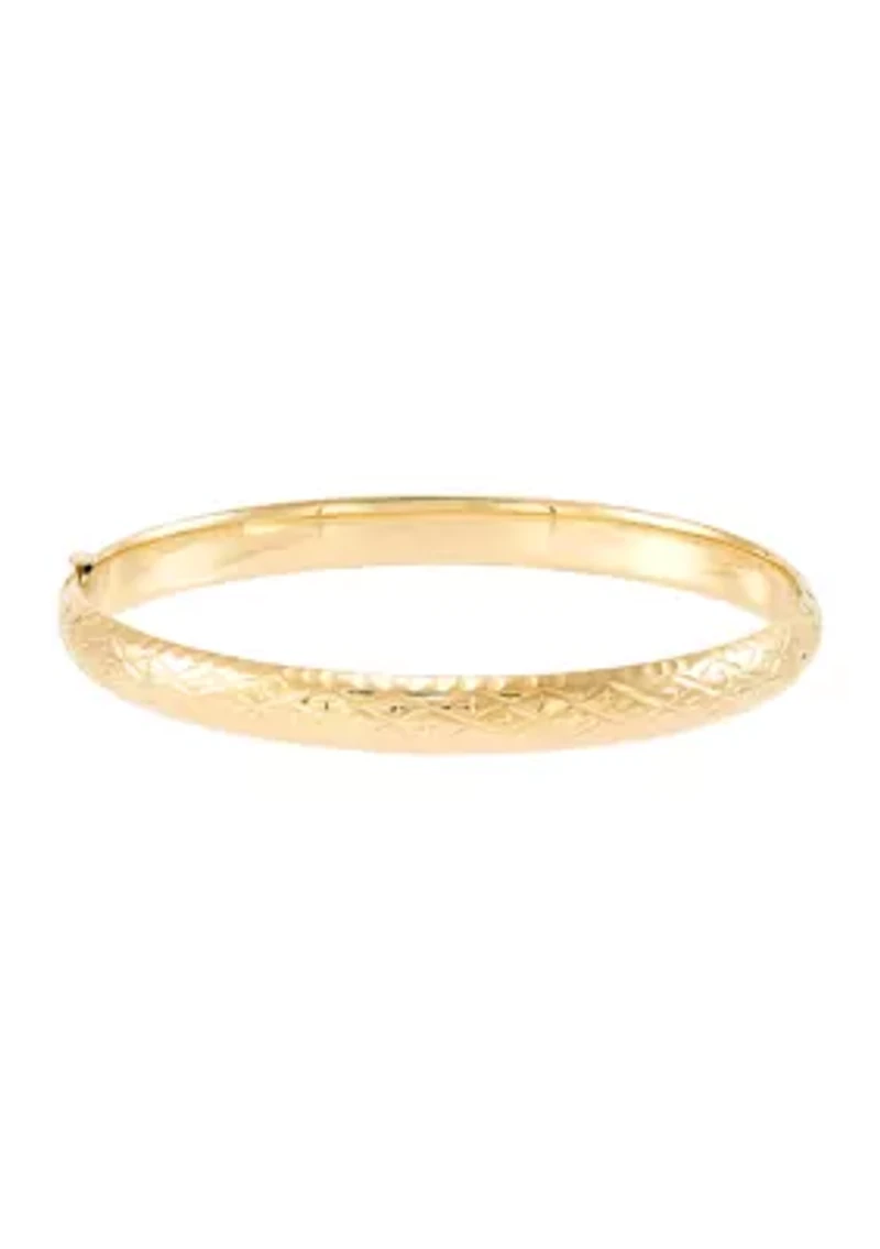 Hinge Bangle in 10K Yellow Gold
