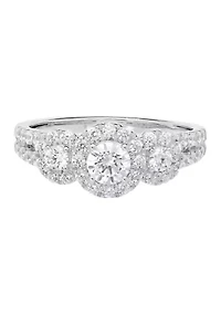 Lab Created ct. t.w. Diamond Ring in 14K White Gold