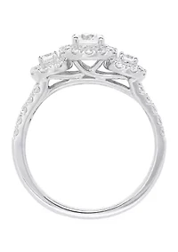 Lab Created ct. t.w. Diamond Ring in 14K White Gold