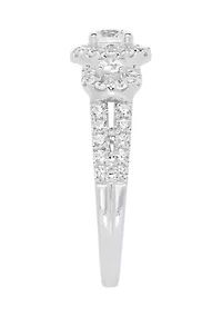 Lab Created ct. t.w. Diamond Ring in 14K White Gold