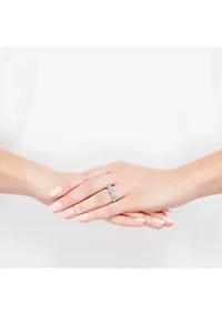 Lab Created ct. t.w. Diamond Ring in 14K White Gold