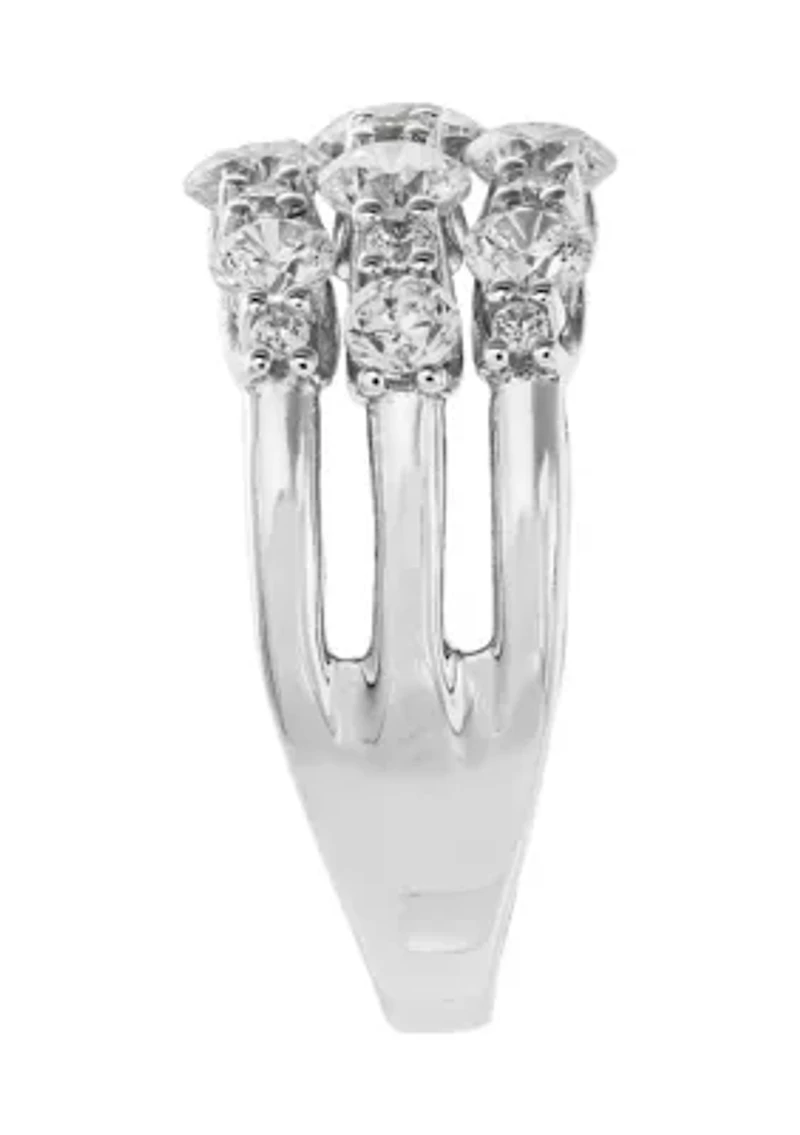 ct. t.w. Lab Grown Diamond Ring in 10K White Gold