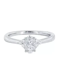 1/3 ct. t.w. Round Lab Created Solitaire Diamond Engagement Ring in 10K White Gold