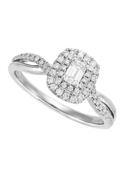 Diamond Ring in 14K White Gold