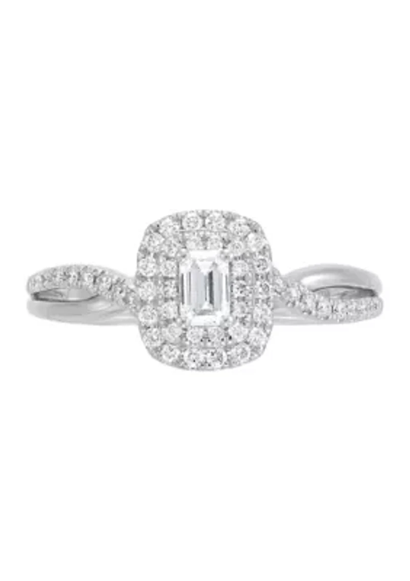 Diamond Ring in 14K White Gold