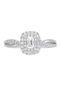 Diamond Ring in 14K White Gold