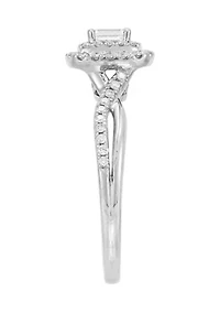 Diamond Ring in 14K White Gold