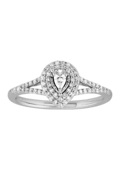 Diamond Ring in 10K White Gold