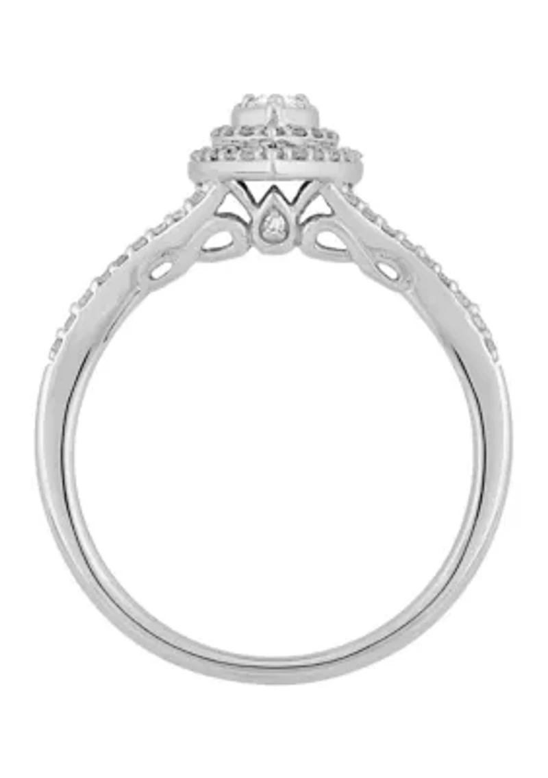 Diamond Ring in 10K White Gold