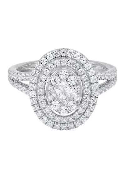 1.0 ct. t.w. Diamond Ring in 10K White Gold