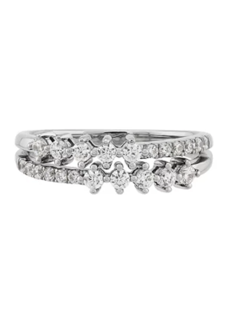 1/2 ct. t.w. Lab Grown Diamond Ring in Sterling Silver