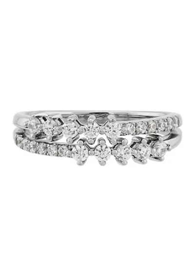 1/2 ct. t.w. Lab Grown Diamond Ring in Sterling Silver