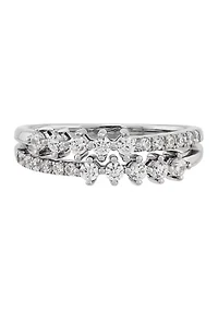 1/2 ct. t.w. Lab Grown Diamond Ring in Sterling Silver