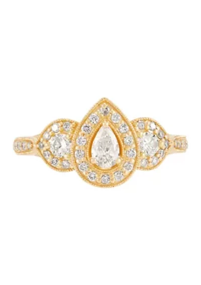 3/4 ct. t.w. Diamond Ring in 14K Yellow Gold