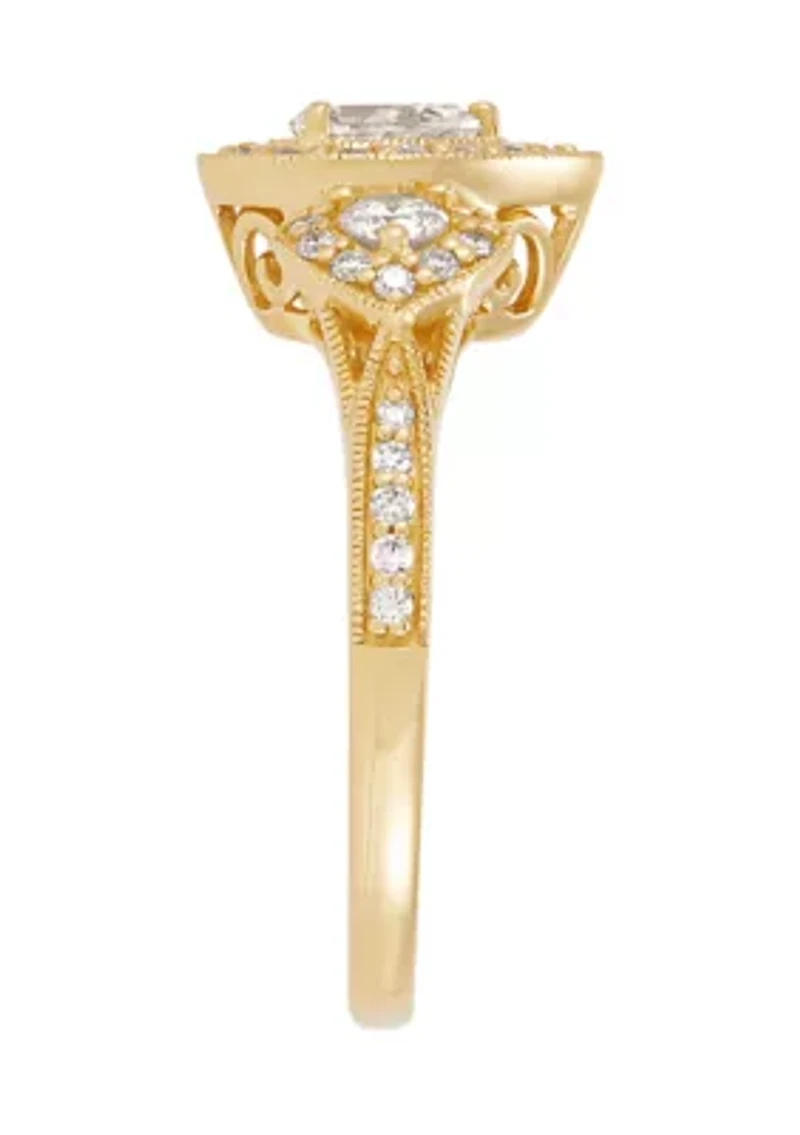 3/4 ct. t.w. Diamond Ring in 14K Yellow Gold