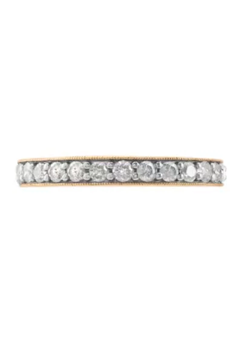 1/2 ct. t.w. Lab Grown Diamond Band Ring in 10K Yellow Gold