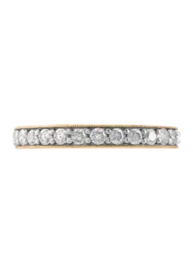 1/2 ct. t.w. Lab Grown Diamond Band Ring in 10K Yellow Gold