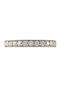1/2 ct. t.w. Lab Grown Diamond Band Ring in 10K Yellow Gold