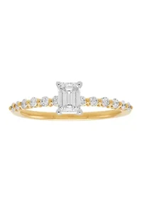 3/4 ct. t.w. Diamond Ring in 14K Yellow and White Gold