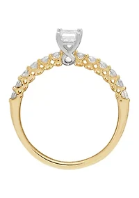 3/4 ct. t.w. Diamond Ring in 14K Yellow and White Gold