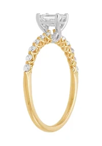 3/4 ct. t.w. Diamond Ring in 14K Yellow and White Gold