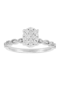 Diamond Ring in Sterling Silver