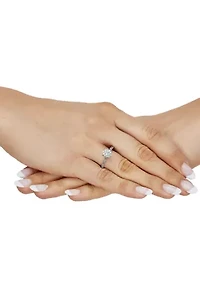 Diamond Ring in Sterling Silver