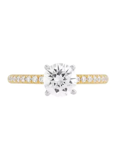 Lab Created 1.5 ct. t.w. Lab Diamond Ring in 14K Yellow and White Gold