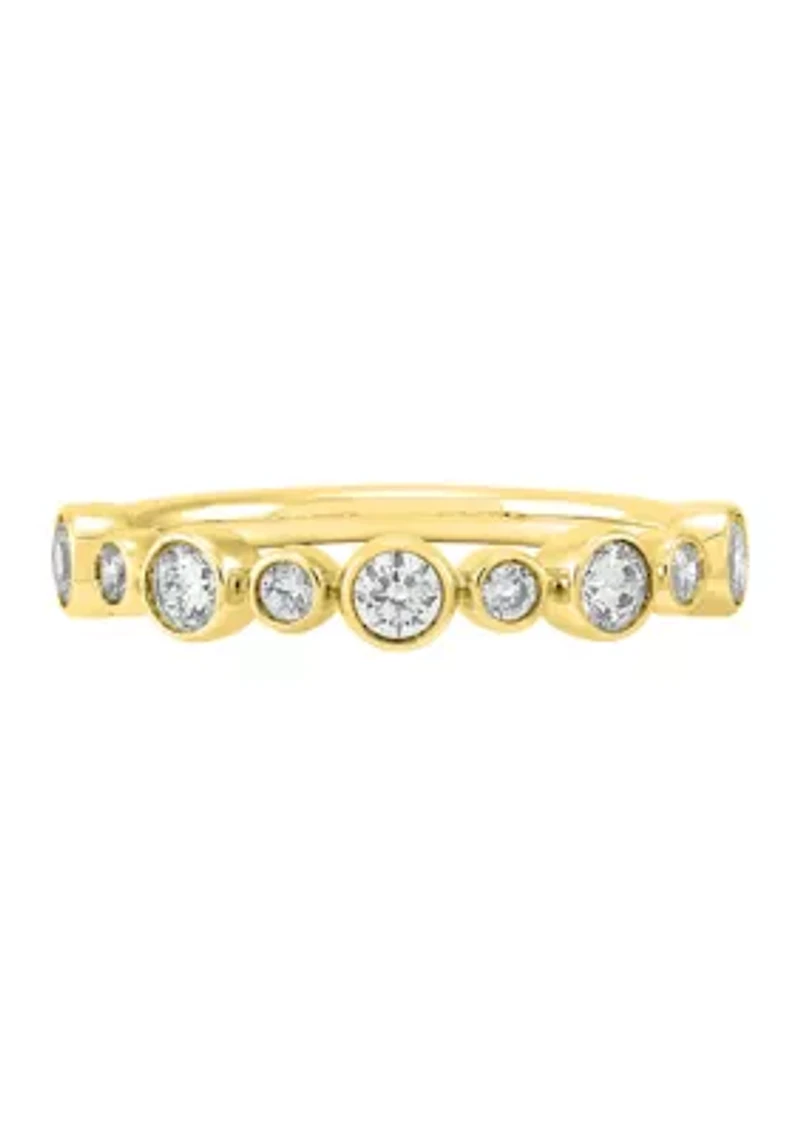 1/2 ct. t.w. Lab Grown Diamond Band Ring in 10K Yellow Gold