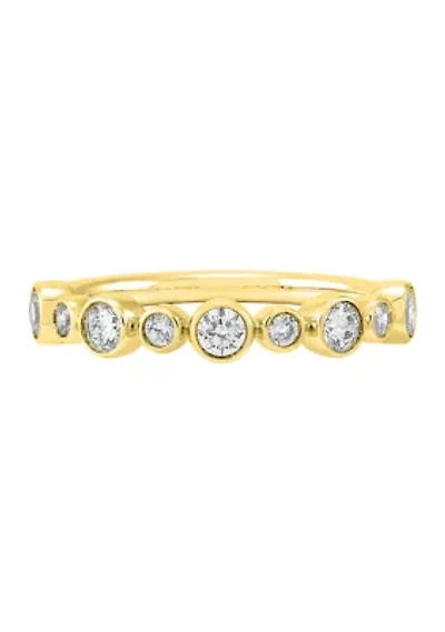 1/2 ct. t.w. Lab Grown Diamond Band Ring in 10K Yellow Gold
