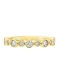 1/2 ct. t.w. Lab Grown Diamond Band Ring in 10K Yellow Gold