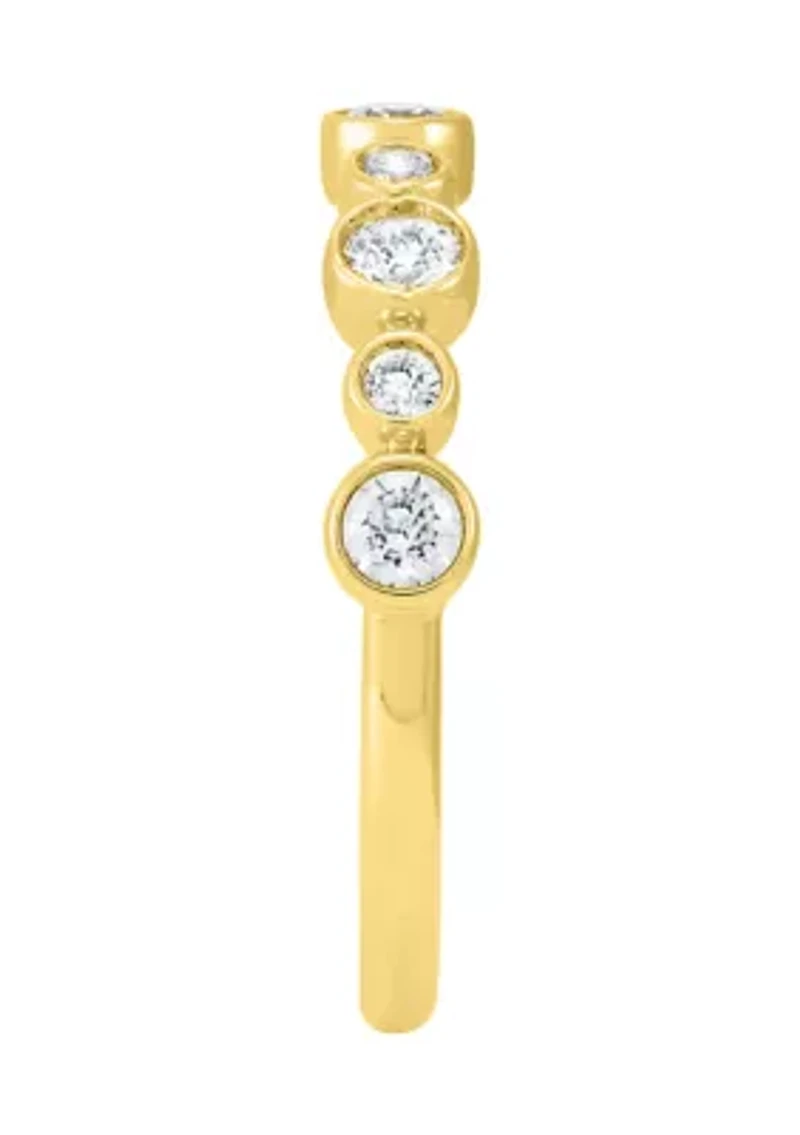 1/2 ct. t.w. Lab Grown Diamond Band Ring in 10K Yellow Gold