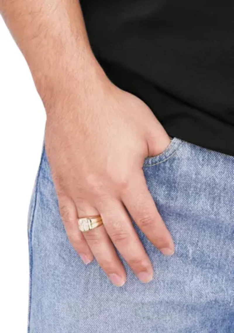 Men's 1/10 ct. t.w. Lab Created Diamond  Ring in 10K Yellow Gold