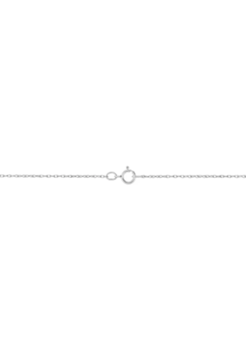 1/2 ct. t.w. Lab Grown Diamond Cross Pendant Necklace with 18" Perfectina Chain in 10K White Gold
