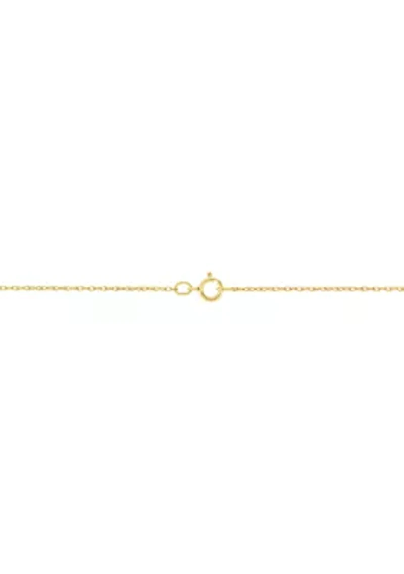 1/2 ct. t.w. Lab Grown Diamond Cross Pendant with 18" Singapore Chain Necklace in 10K Yellow Gold