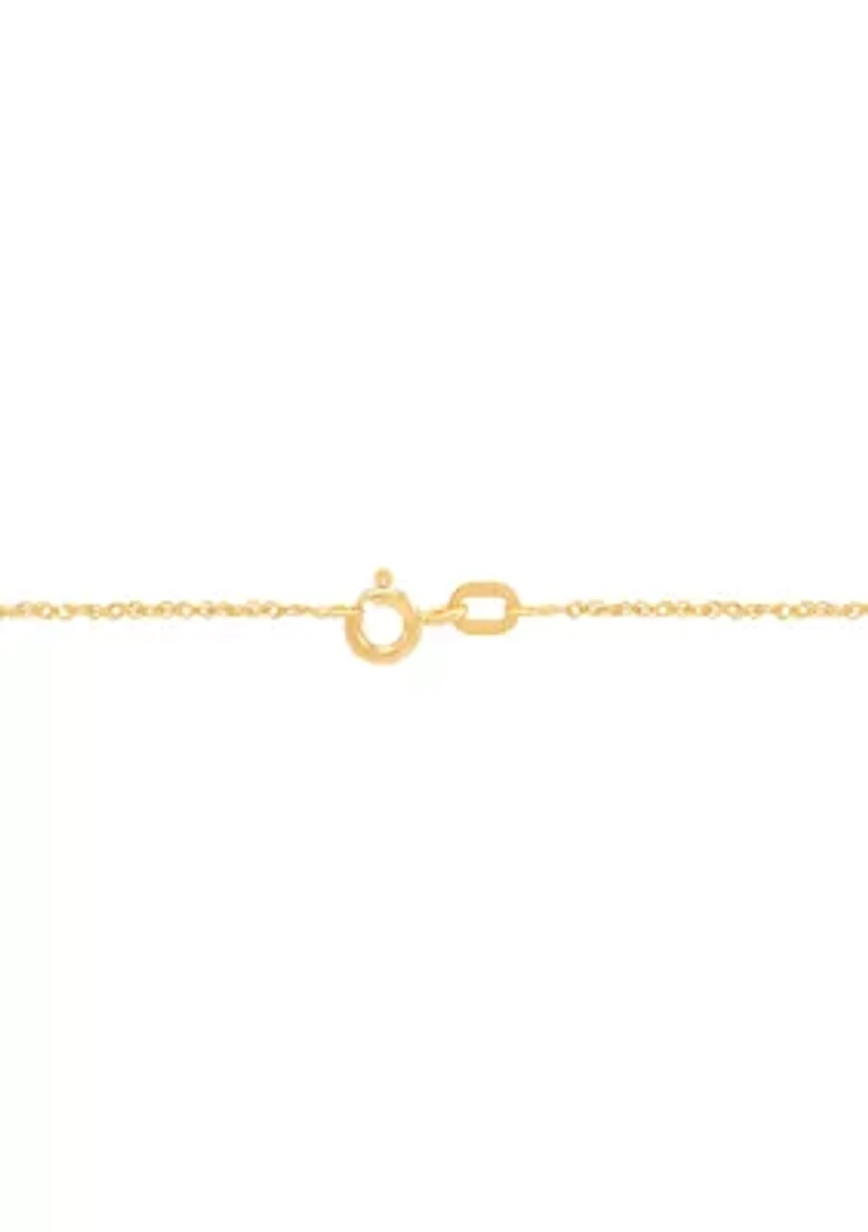 1 ct. t.w. Lab Grown Diamond Cross Pendant with 18" Rope Chain in 10K Yellow Gold