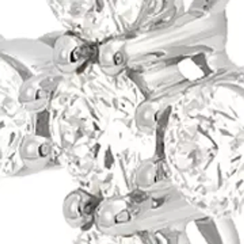 1 ct. t.w. Lab Grown Diamond Cross Pendant with 18" Rope Chain in 10K White Gold